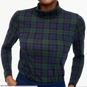 NWT J Crew Classic Tissue Turtleneck Blackwatch Plaid